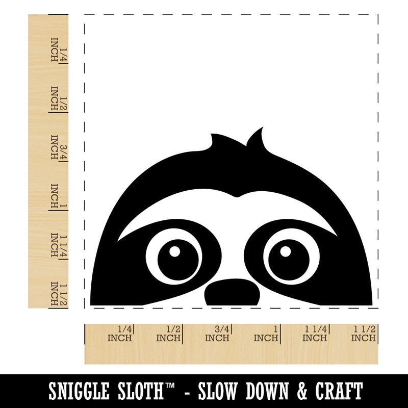 Peeking Sloth Self-Inking Rubber Stamp Ink Stamper