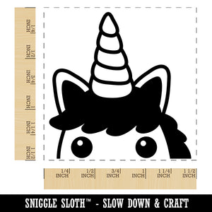 Peeking Unicorn Self-Inking Rubber Stamp Ink Stamper