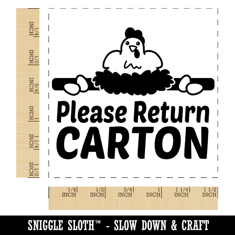 Please Return Carton Chicken Egg Self-Inking Rubber Stamp Ink Stamper