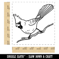 Captivating Northern Cardinal Bird Self-Inking Rubber Stamp Ink Stamper