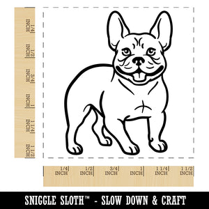 Charming Frenchie French Bulldog Pet Dog Self-Inking Rubber Stamp Ink Stamper