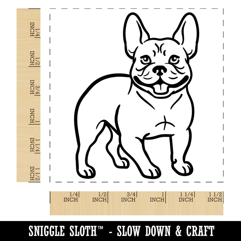 Charming Frenchie French Bulldog Pet Dog Self-Inking Rubber Stamp Ink Stamper