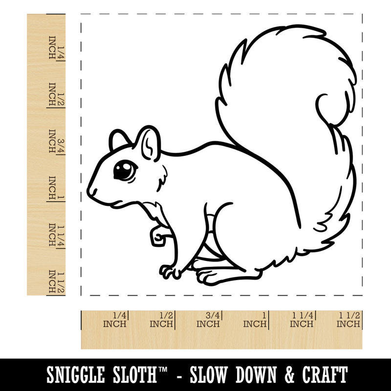 Curious Tree Squirrel Self-Inking Rubber Stamp Ink Stamper