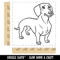 Devoted Dachshund Wiener Pet Dog Self-Inking Rubber Stamp Ink Stamper
