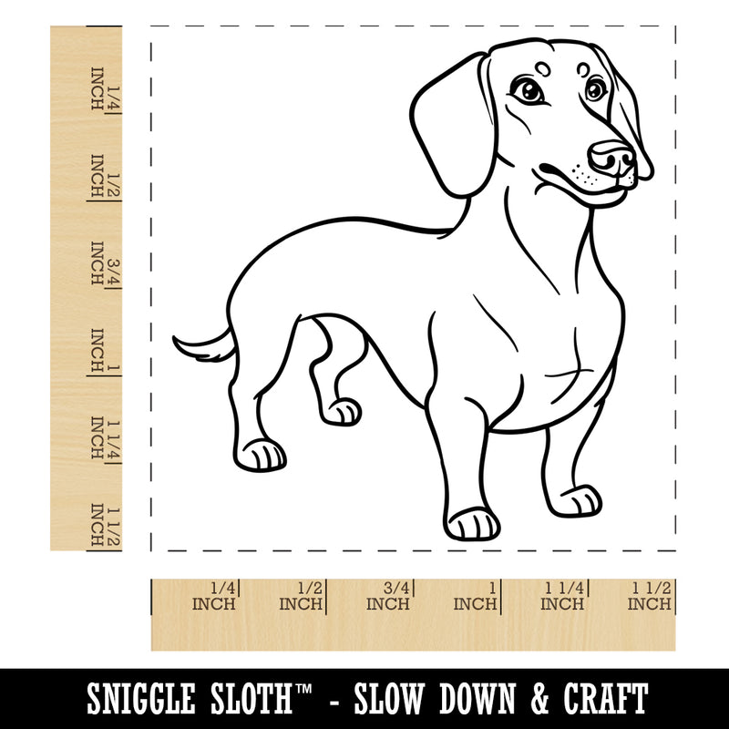 Devoted Dachshund Wiener Pet Dog Self-Inking Rubber Stamp Ink Stamper