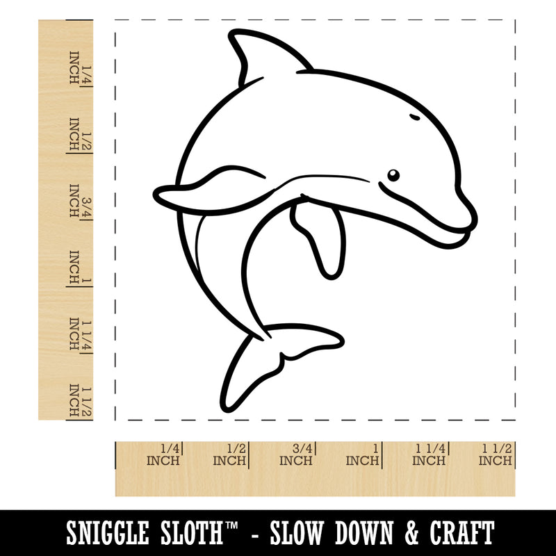 Friendly Bottlenose Dolphin Self-Inking Rubber Stamp Ink Stamper