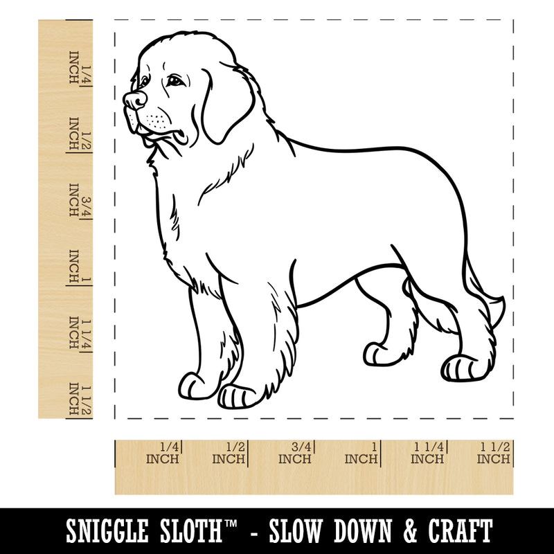 Gentle Newfoundland Pet Dog Self-Inking Rubber Stamp Ink Stamper