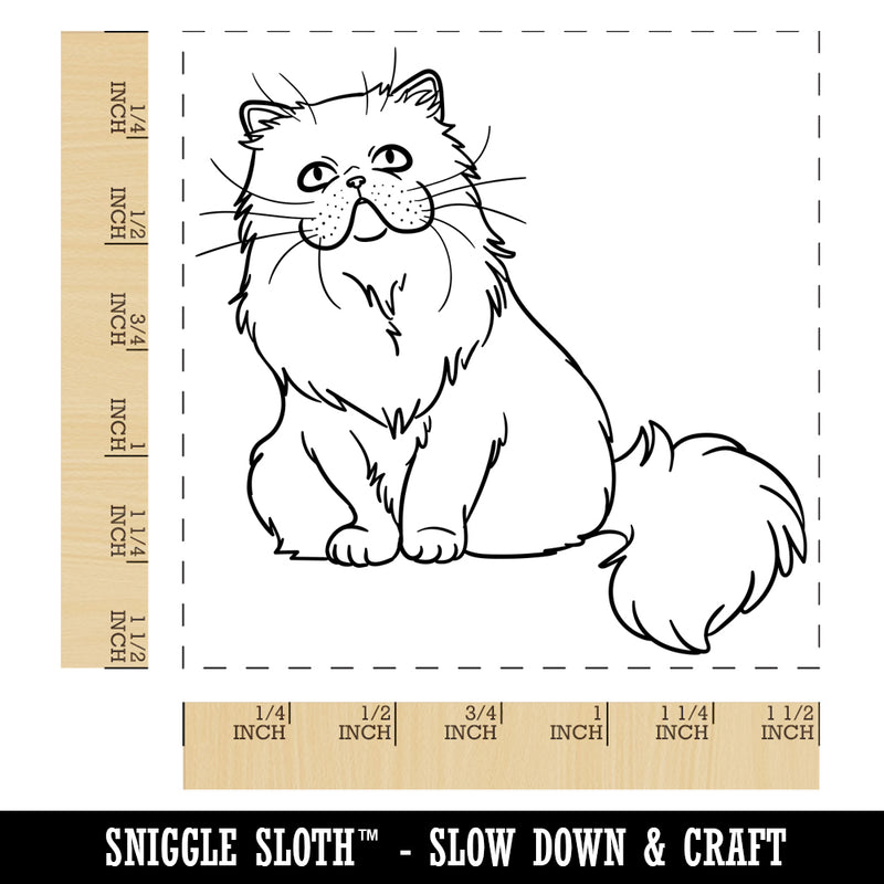 Gentle Persian Cat Self-Inking Rubber Stamp Ink Stamper