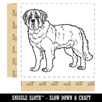 Gentle St. Bernard Pet Dog Self-Inking Rubber Stamp Ink Stamper