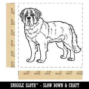 Gentle St. Bernard Pet Dog Self-Inking Rubber Stamp Ink Stamper