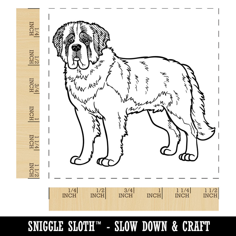 Gentle St. Bernard Pet Dog Self-Inking Rubber Stamp Ink Stamper