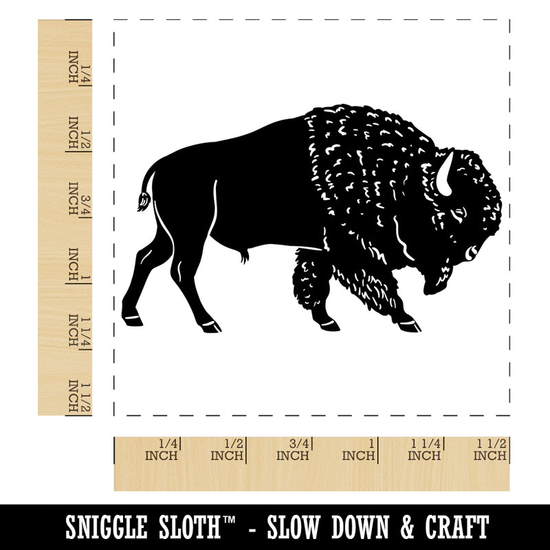 Majestic American Bison Buffalo Self-Inking Rubber Stamp Ink Stamper