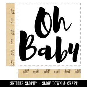 Oh Baby Script Shower Pregnancy Self-Inking Rubber Stamp Ink Stamper