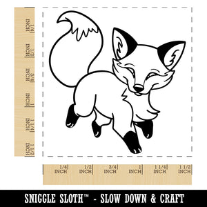 Playful Chibi Fox Self-Inking Rubber Stamp Ink Stamper