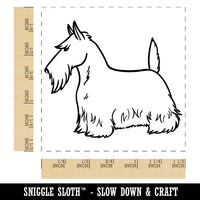 Serious Scottish Terrier Pet Dog Self-Inking Rubber Stamp Ink Stamper