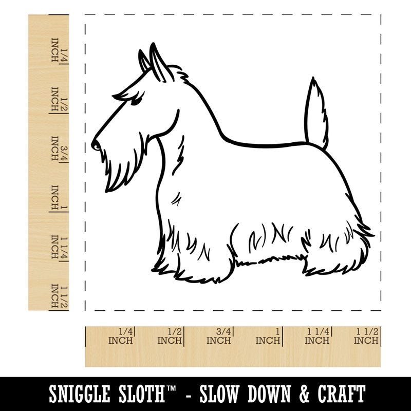 Serious Scottish Terrier Pet Dog Self-Inking Rubber Stamp Ink Stamper