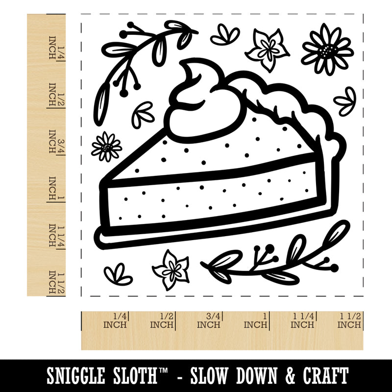 Slice of Pumpkin Pie Fall Thanksgiving Self-Inking Rubber Stamp Ink Stamper