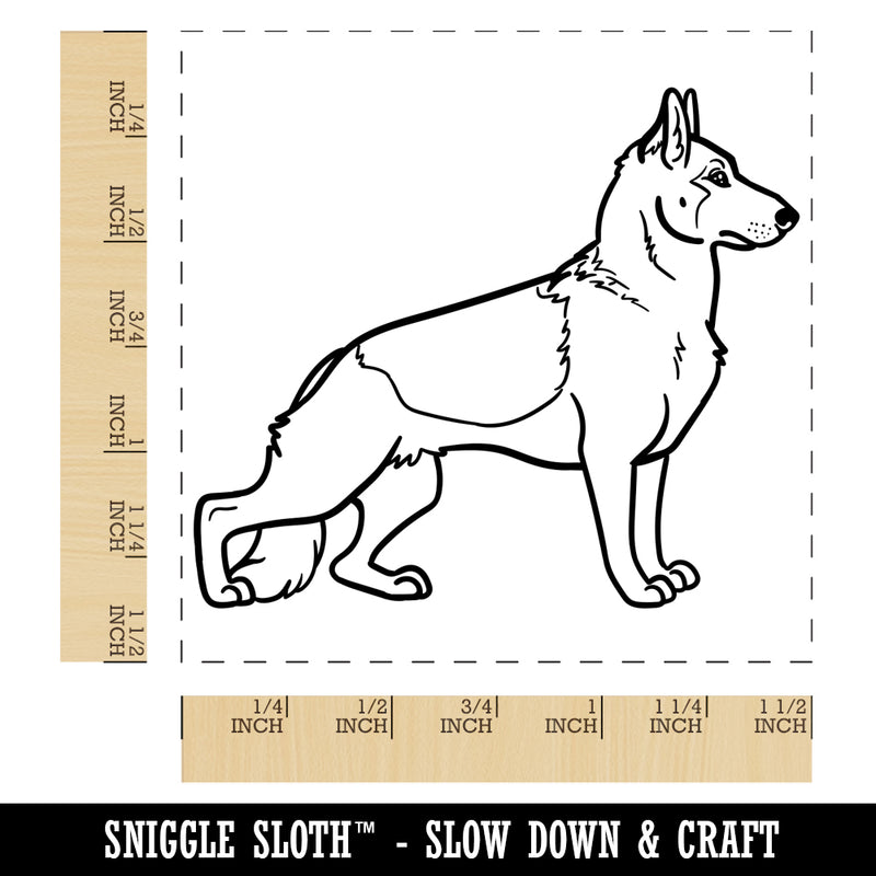Watchful German Shepherd Pet Dog Self-Inking Rubber Stamp Ink Stamper