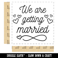 We Are Getting Married Wedding Hearts Self-Inking Rubber Stamp Ink Stamper