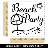 Beach Party Tropical Ocean Sun Sand Self-Inking Rubber Stamp Ink Stamper