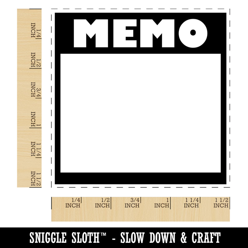 Bold Memo Note Blank Journaling Self-Inking Rubber Stamp Ink Stamper