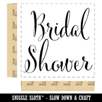 Bridal Shower Cursive Text Wedding Self-Inking Rubber Stamp Ink Stamper