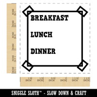Cute Meal Planner List Note Box Taped Corners Self-Inking Rubber Stamp Ink Stamper