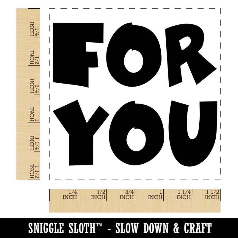 For You Bold Text Self-Inking Rubber Stamp Ink Stamper