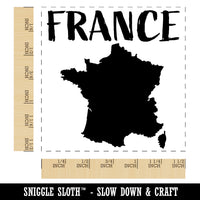 France Country Solid with Text Self-Inking Rubber Stamp Ink Stamper