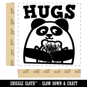 Hugs Panda Parent Child Self-Inking Rubber Stamp Ink Stamper