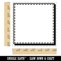 Journaling Framework Block Dashed Line Drop Shadow Self-Inking Rubber Stamp Ink Stamper