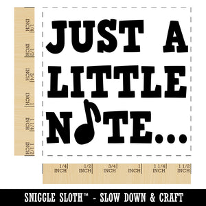 Just a Little Note Music Fun Text Self-Inking Rubber Stamp Ink Stamper