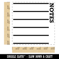 Notes List Journaling Page Lines To Do Self-Inking Rubber Stamp Ink Stamper