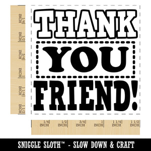 Thank You Friend Fun Text Self-Inking Rubber Stamp Ink Stamper