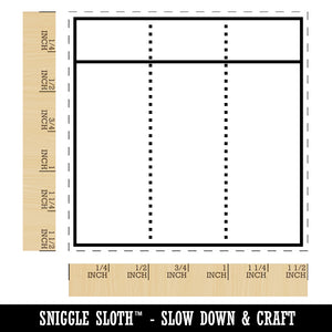 Three Blocks Schedule Framework Dashed Line Self-Inking Rubber Stamp Ink Stamper