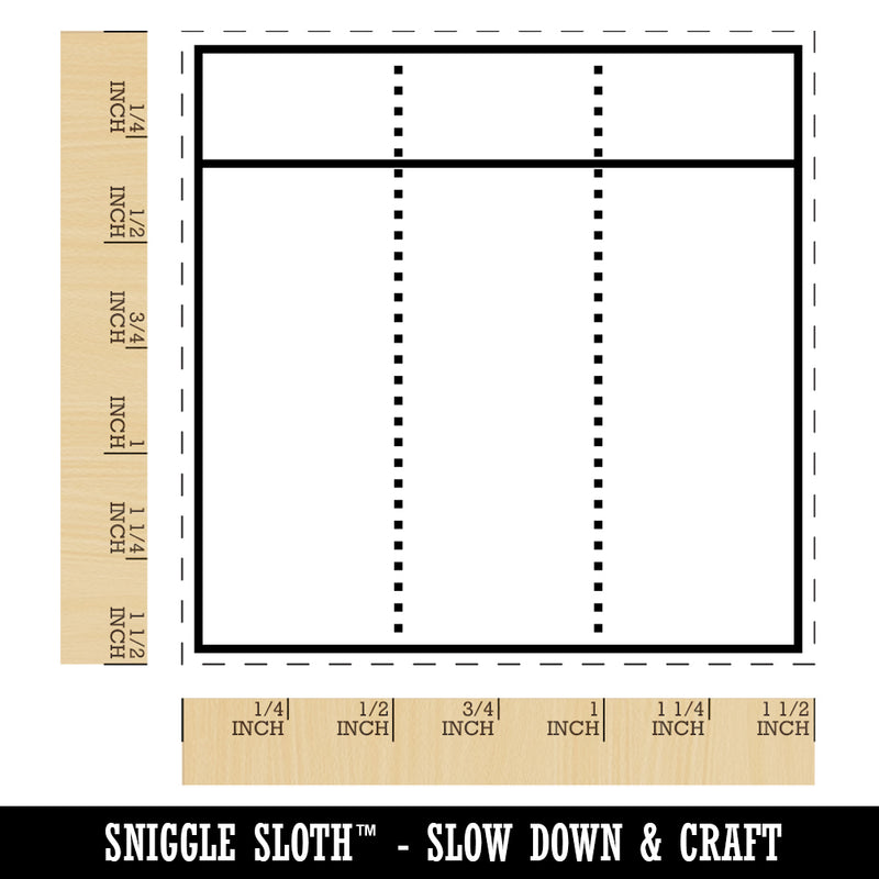 Three Blocks Schedule Framework Dashed Line Self-Inking Rubber Stamp Ink Stamper