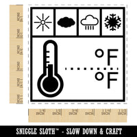 Weather Tracker Log Symbols Self-Inking Rubber Stamp Ink Stamper