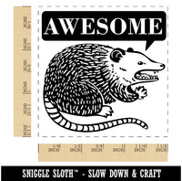 Awesome Possum Opossum Self-Inking Rubber Stamp Ink Stamper
