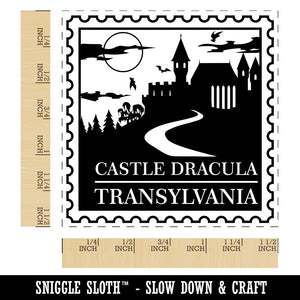 Castle Dracula Transylvania Destination Stamp Self-Inking Rubber Stamp Ink Stamper