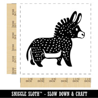 Cute Chubby Donkey Mule Self-Inking Rubber Stamp Ink Stamper