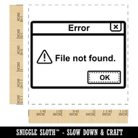 Error File Not Found Computer Technology Self-Inking Rubber Stamp Ink Stamper