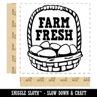 Farm Fresh Egg Basket Self-Inking Rubber Stamp Ink Stamper