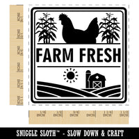 Farm Fresh with Barn and Chicken Self-Inking Rubber Stamp Ink Stamper