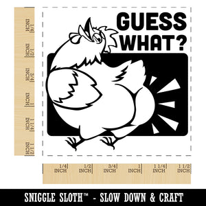 Guess What Chicken Butt Funny Self-Inking Rubber Stamp Ink Stamper