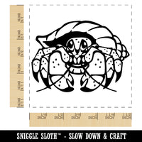 Happy Hermit Crab Self-Inking Rubber Stamp Ink Stamper