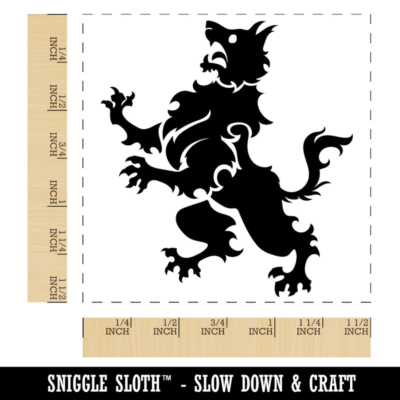 Heraldic Wolf Self-Inking Rubber Stamp Ink Stamper