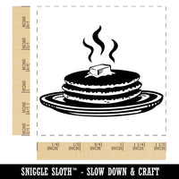 Hot Pancakes Flapjacks Breakfast Self-Inking Rubber Stamp Ink Stamper