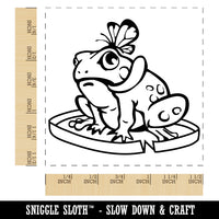 Hungry Frog with Butterfly Self-Inking Rubber Stamp Ink Stamper