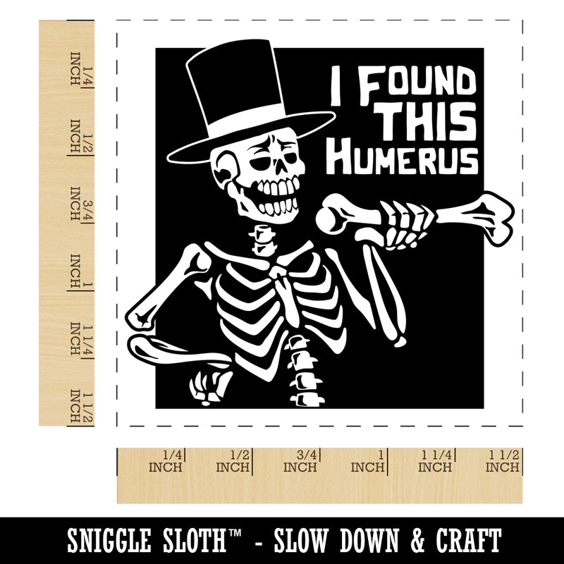 I Found this Humerus Humorous Skeleton Halloween Self-Inking Rubber Stamp Ink Stamper