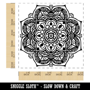 Mandala Geometric Flower Self-Inking Rubber Stamp Ink Stamper